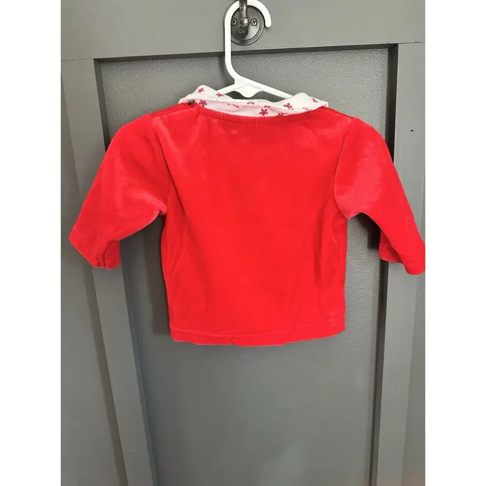 Baby Red Reindeer Christmas Outfit - Long Sleeve Top & Pants Set (3-6 Months)